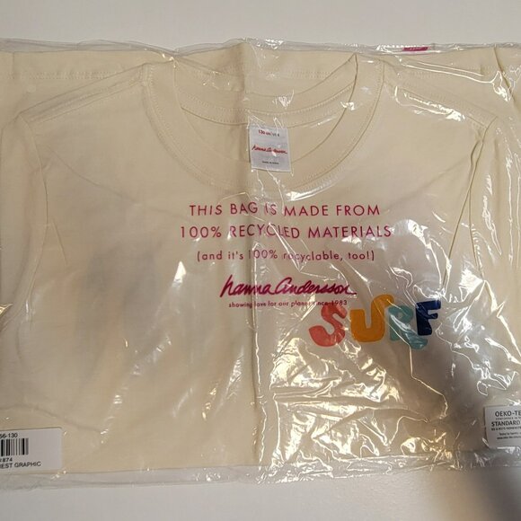HANNA ANDERSSON Short Sleeve Surf Tee Tshirt Top - 130 (8) - (NEW) - Picture 2 of 7